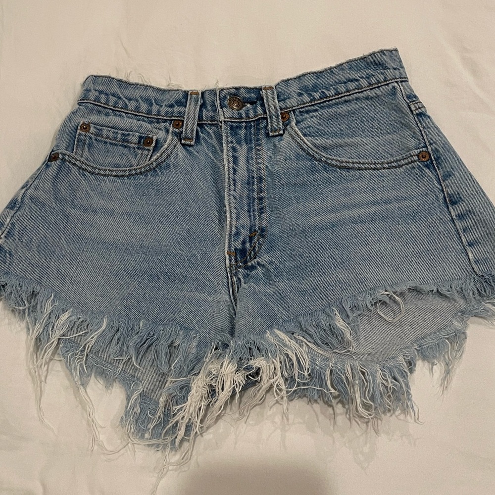 Levi's High Waist Denim Shorts - Blue